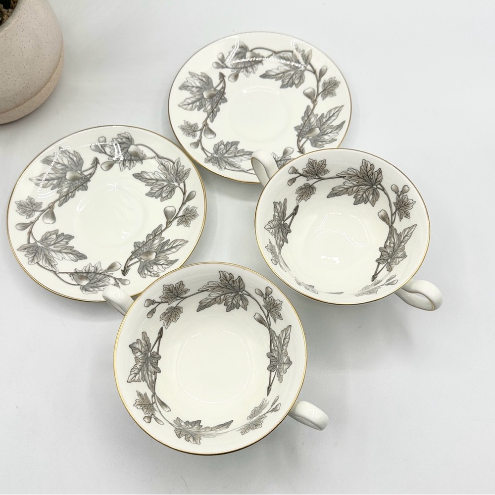 2 Wedgwood Cream Soup & Saucer sets. Vintage, made in England.1960s - Picture 4 of 13